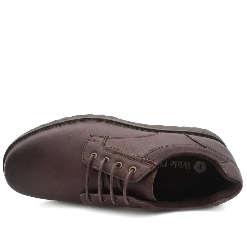Wide Fit Smart Lace Up Shoes - XINGH44007 / 330 041 - Brown