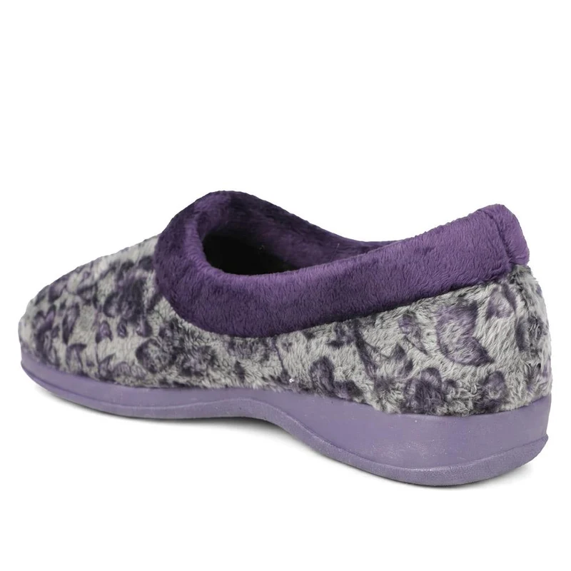 Warm Lined Faux Fur Slippers - ANAT44001 / 330 346 - Purple