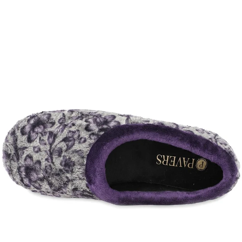 Warm Lined Faux Fur Slippers - ANAT44001 / 330 346 - Purple