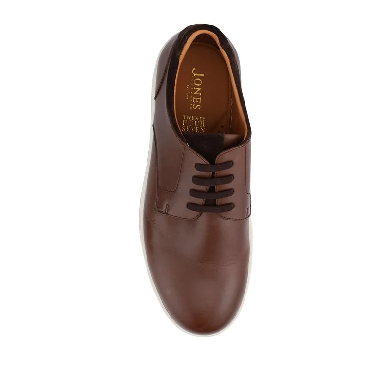 Stevenage Wide Fit Leather Trainers - STEVENAGE / 328 097 - Brown Nubuck