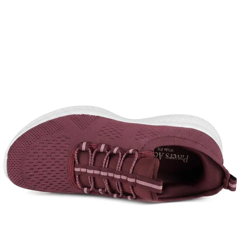 Wide Fit Easy Step In Bungee Lace Trainers - BRK42002 / 328 108 - Burgundy
