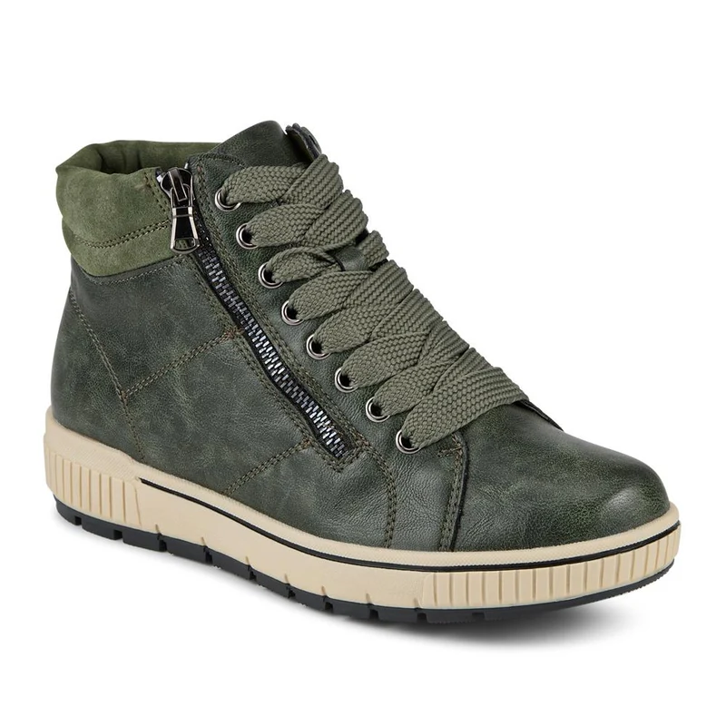Lace Up Trainers with Side Zip - SIN42000 / 328 220