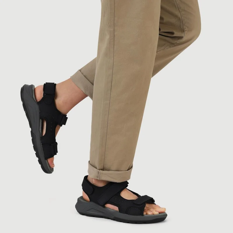 Leather Touch-Fastening Sandals - DDIN41011 / 327 116 - Navy