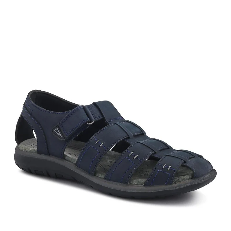 Leather Touch-Fasten Sandals - DDIN41016 / 327 267 - Navy