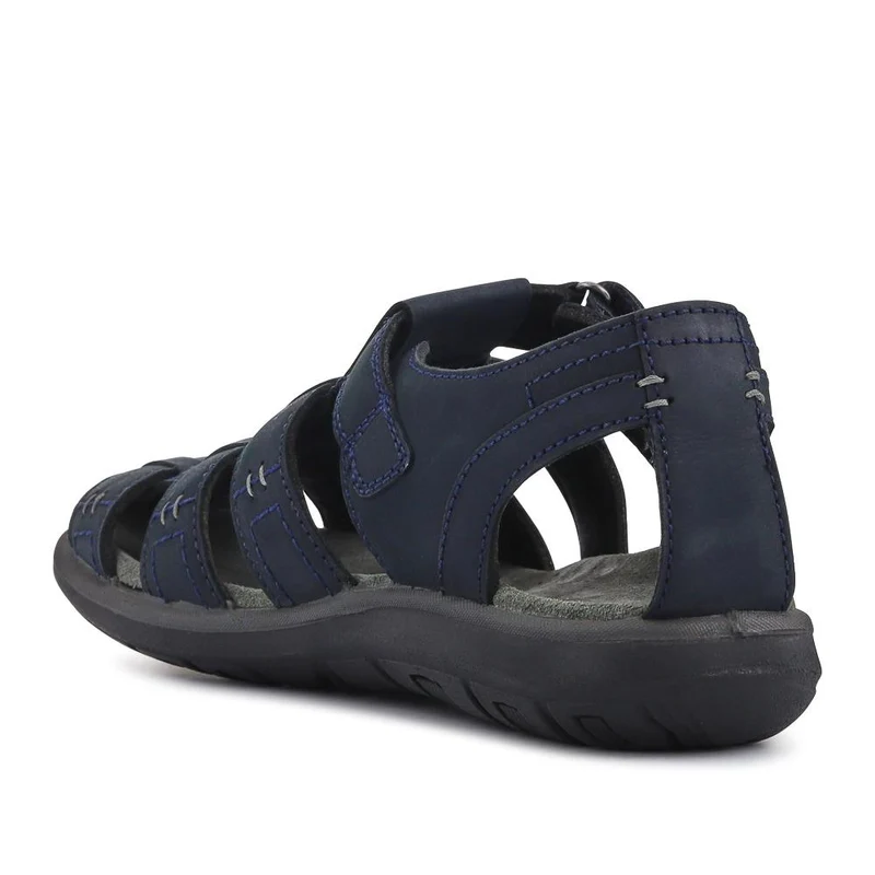 Leather Touch-Fasten Sandals - DDIN41016 / 327 267 - Navy