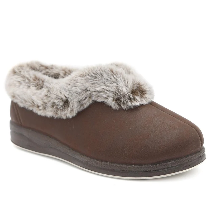 Wide Fit Memory Foam Cosy Slippers - QING42006 / 327 933
