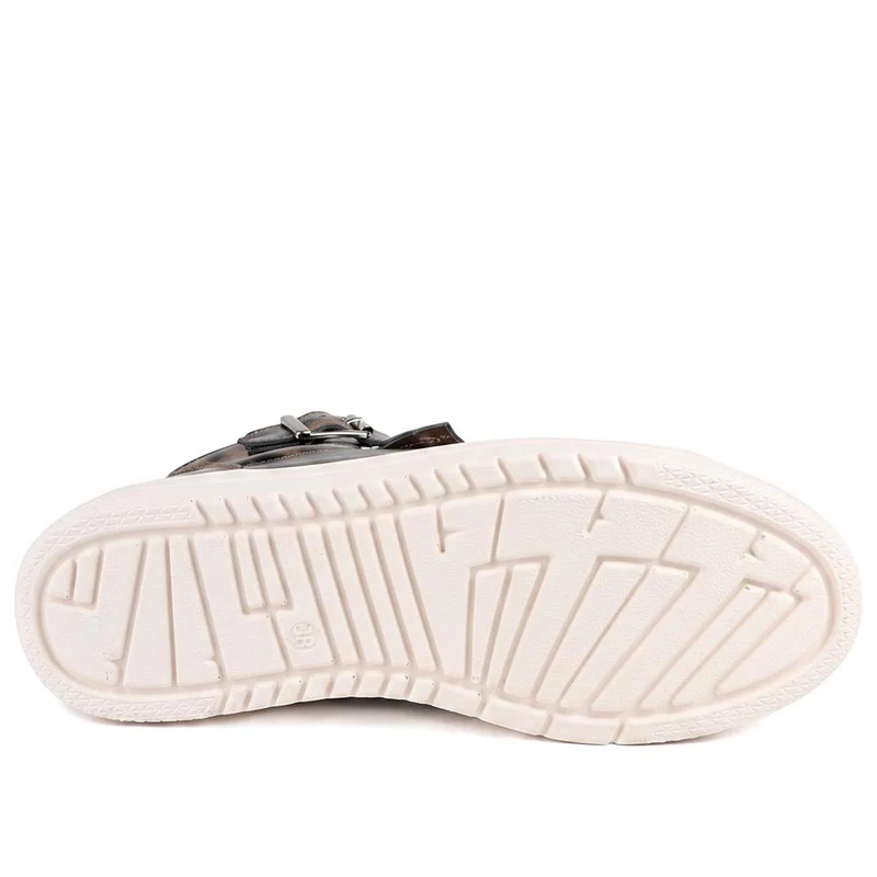Wide Fit Zip & Lace Platform Trainers - WBINS43003 / 328 884 - Brown Leopard