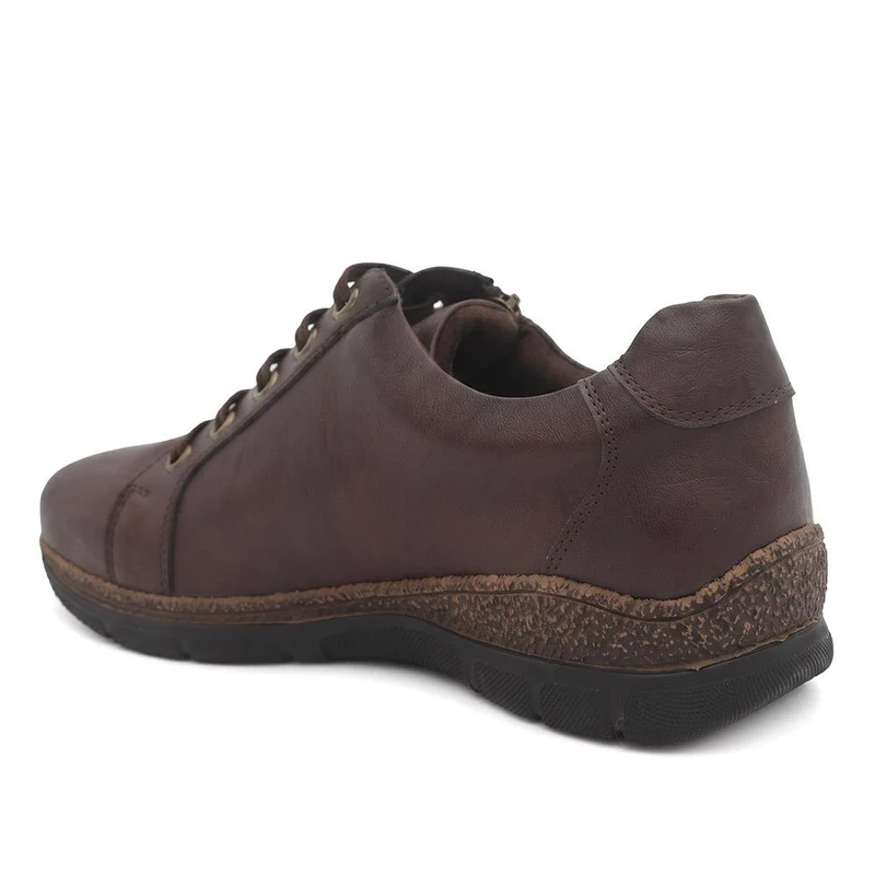 Wide Fit Casual Bungee Lace Shoes - WOIL41042 / 326 927 - Chocolate