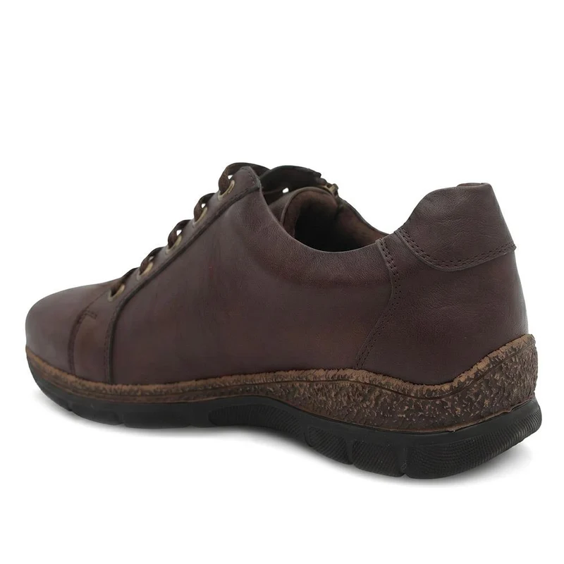 Wide Fit Casual Bungee Lace Shoes - WOIL41042 / 326 927 - Chocolate
