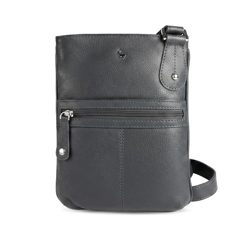 Leather Crossbody Bag W/ Outer Zip Pocket - LLOYD44037 / 330 479