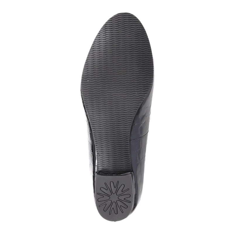 Solene Leather Pumps - SOLENE / 325 772 - Black Patent Croc