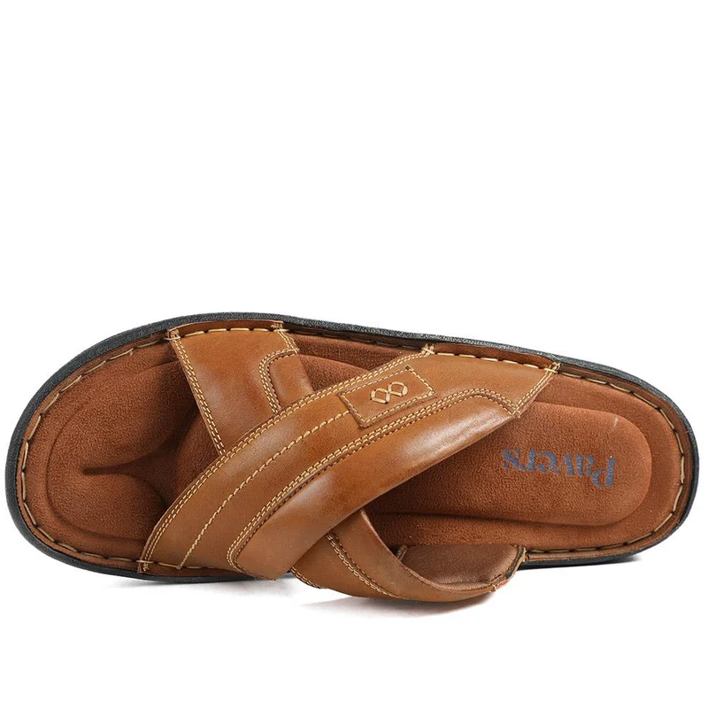 Leather Mule Sandals - AATRA43003 / 328 936 - Tan