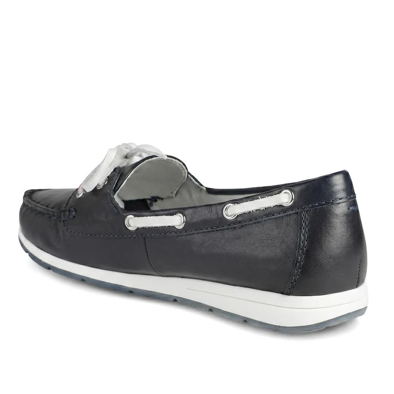 Marco Tozzi Lace Upper Boat Shoes - WEN43002 / 330 470 - Navy