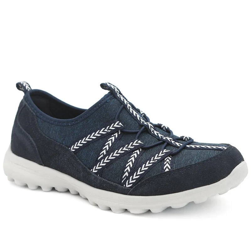 Leather Memory Foam Slip On Trainers - BRK43058 / 329 596