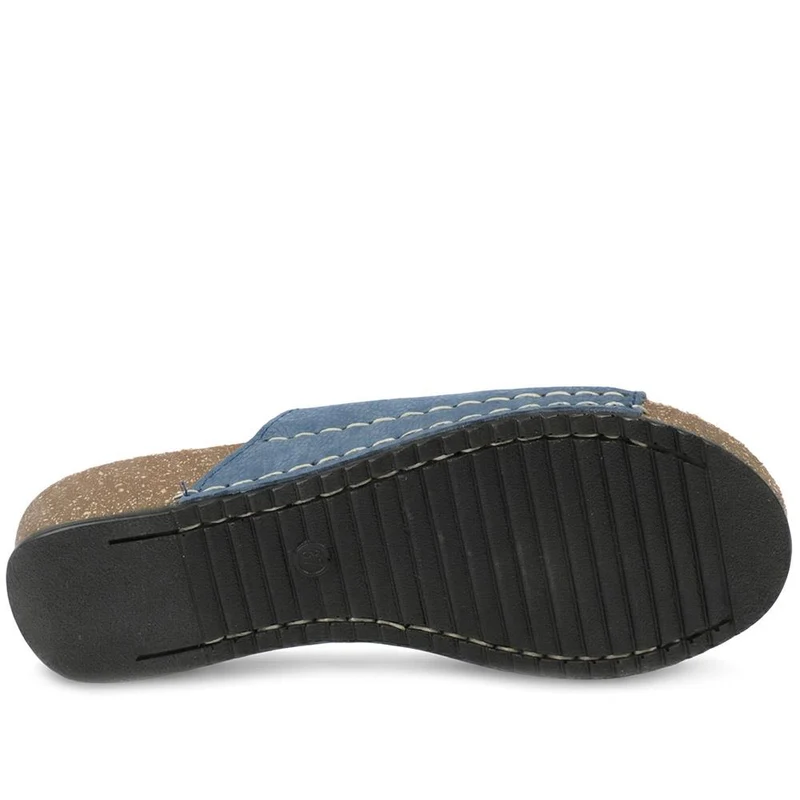 Fly Flot Leather Mule Sandals - FLY43012 / 328 649 - Blue