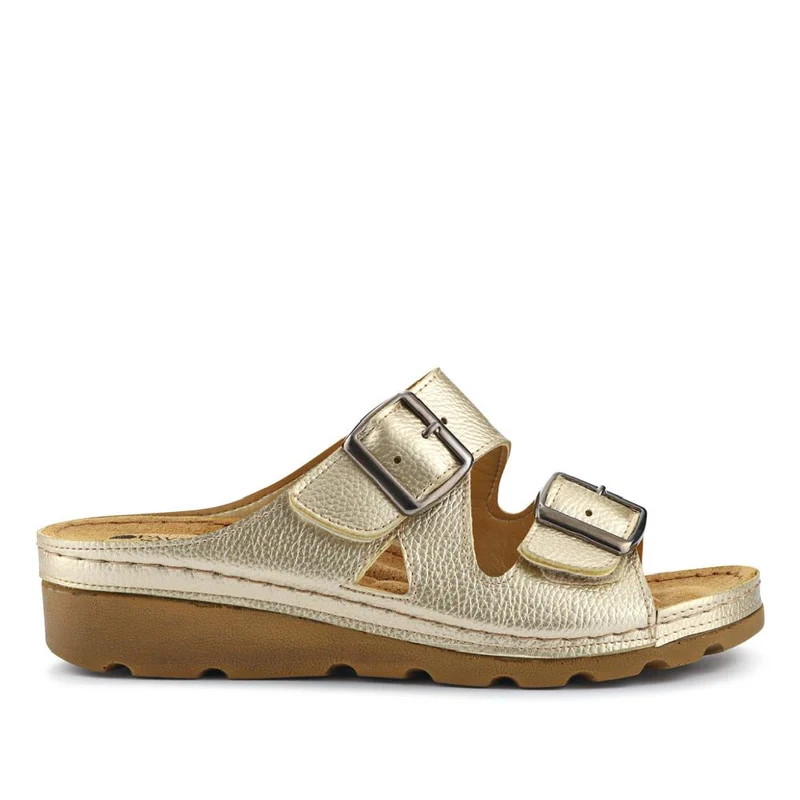Adjustable Mule Sandals - SERAY33003 / 319 953 - Soft Gold