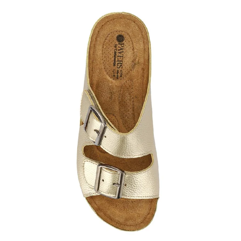 Adjustable Mule Sandals - SERAY33003 / 319 953 - Soft Gold