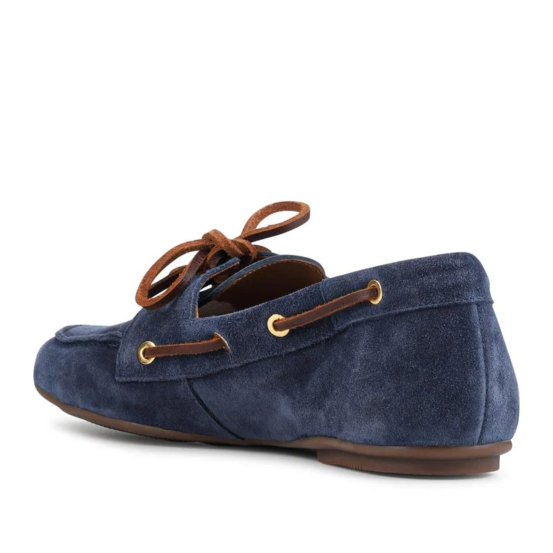 Perissa Leather Loafers - PERISSA / 328 377 - Navy Suede
