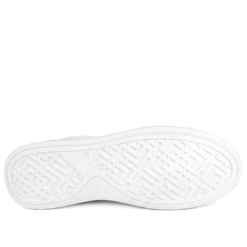 Salvino Leather Lace Up Trainers - SALVINO / 330 215 - White Leather