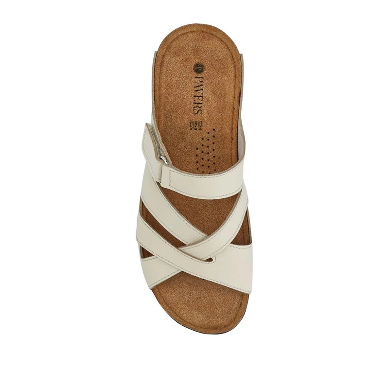 Lightweight Touch Fasten Mules - SERAY41001 / 327 547 - Beige