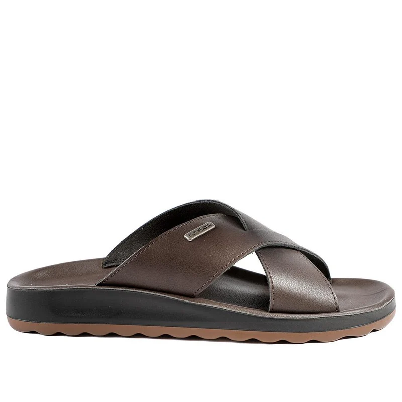 Fly Flot Strappy Slip On Sandals - FLY43025 / 328 665 - Brown