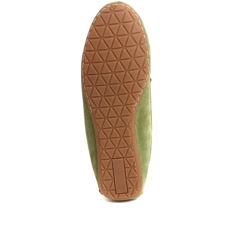 Penelopie Leather Moccasins - PENELOPIE / 322 368 - Green