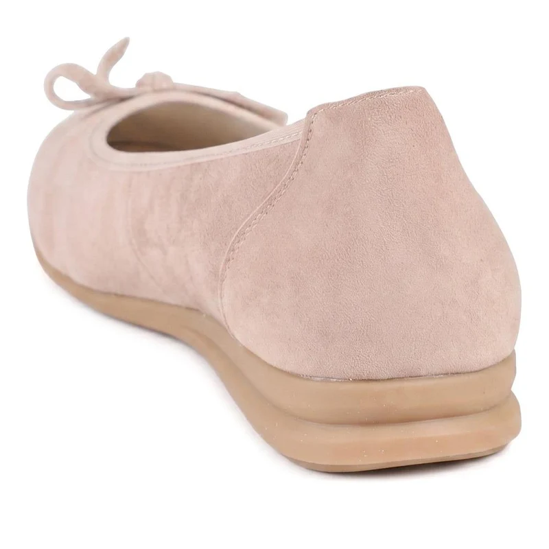 Parisa Leather Bow Detailed Pumps - PARISA / 329 425 - Dusky Pink