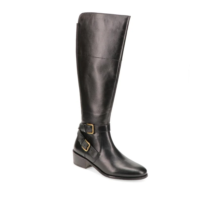 Phoebe Medium Calf Fit Leather Knee-High Boots - PHOEBEM / 320 895 - Black