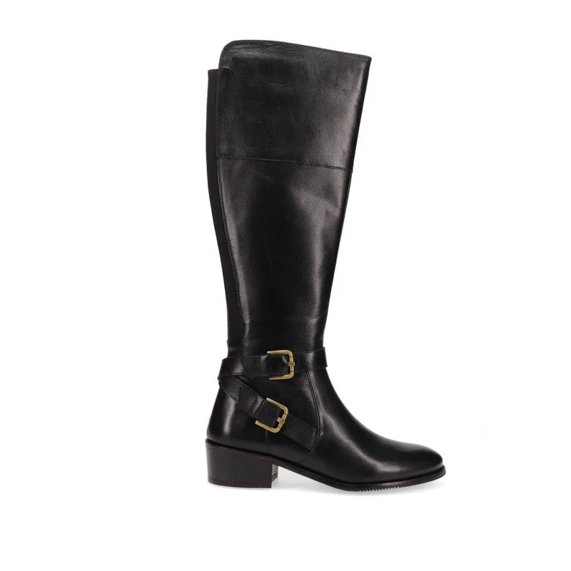 Phoebe Medium Calf Fit Leather Knee-High Boots - PHOEBEM / 320 895 - Black