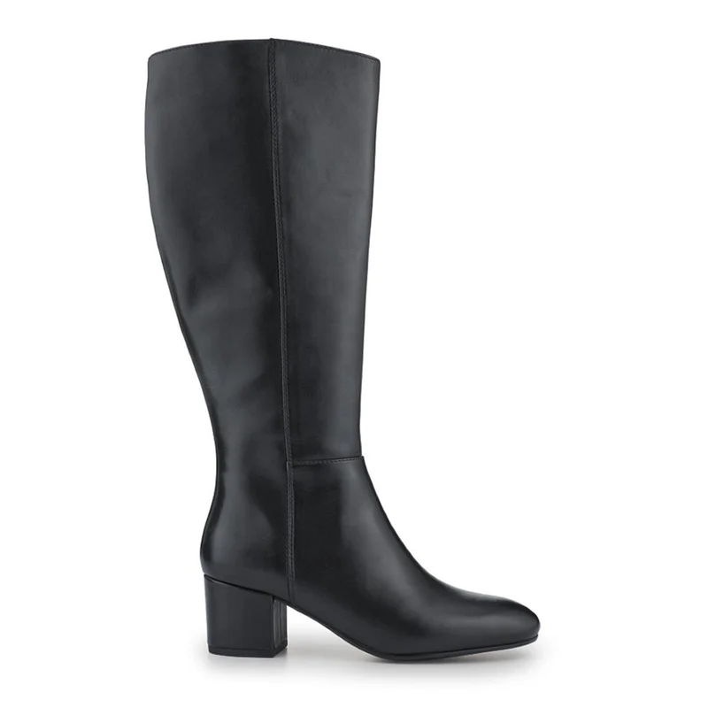 LouLou1 Extra Slim Calf Fit Leather Long Boots - LOULOU1XS / 328 287 - Black Leather