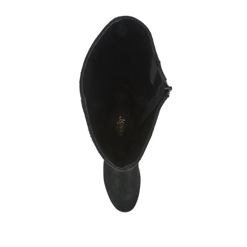 LouLou1 Large Calf Fit Leather Long Boots - LOULOU1L / 328 292 - Black Suede