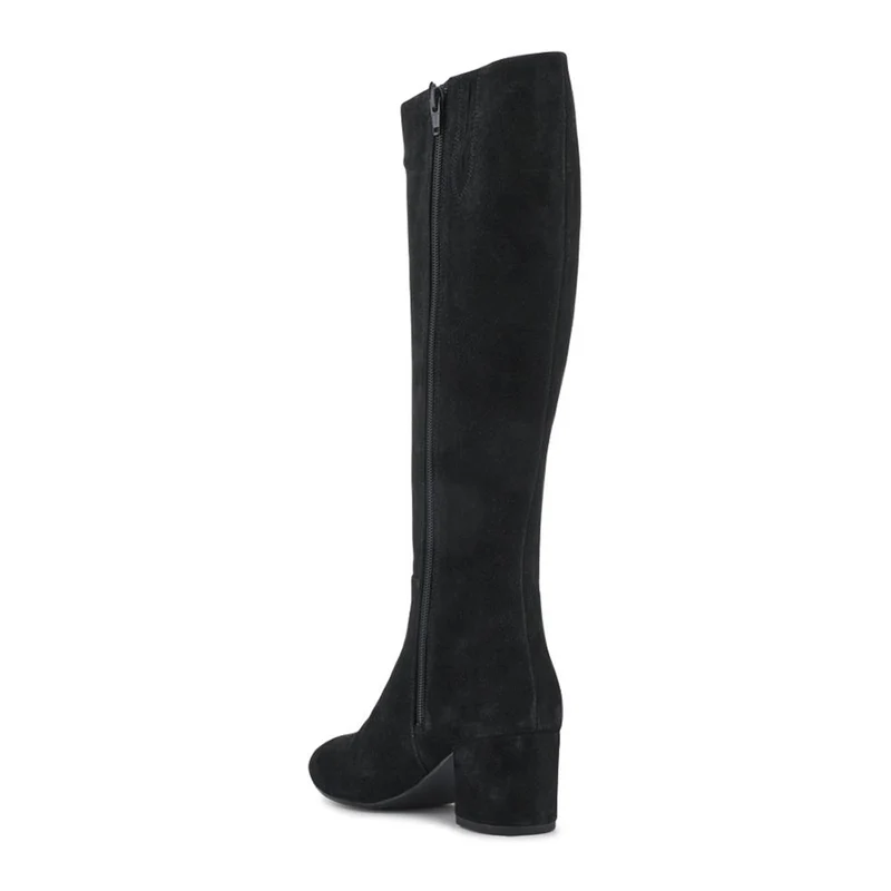 LouLou1 Slim Calf-Fit Long Boots - LOULOU1S / 328 288 - Black Suede
