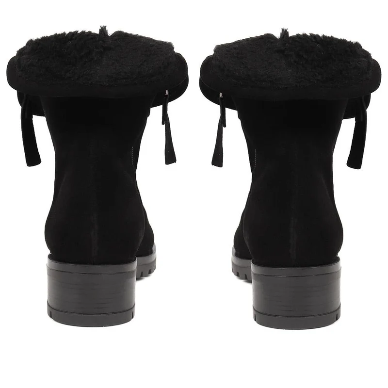 Lora Casual Leather Boots - LORA / 324 368 - Black