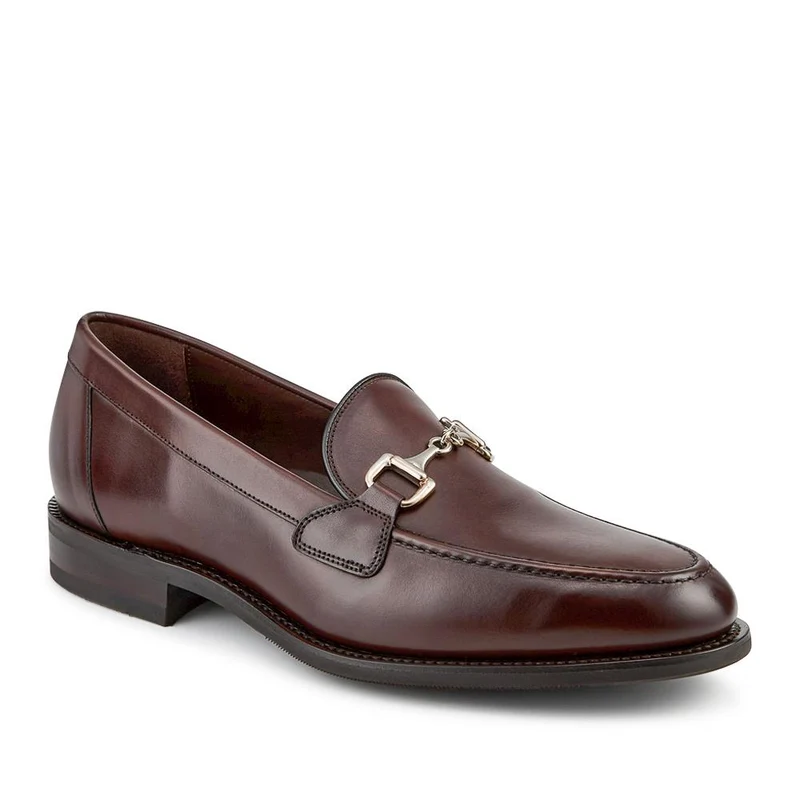 Loake Leather Buckled Loafers - LOA42500 / 328 636 - Dark Brown
