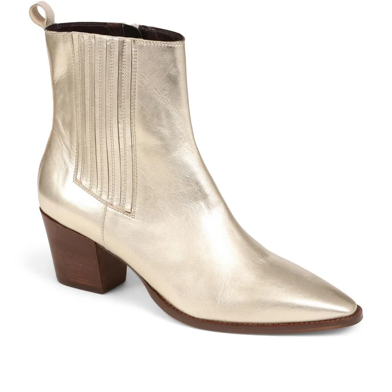 Lizia Heeled Leather Ankle Boots - LIZIA / 324 369