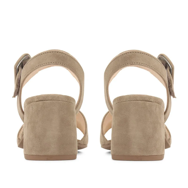 Suede Mid-High Block Heels - GAB35531 / 322 035 - Grey Suede