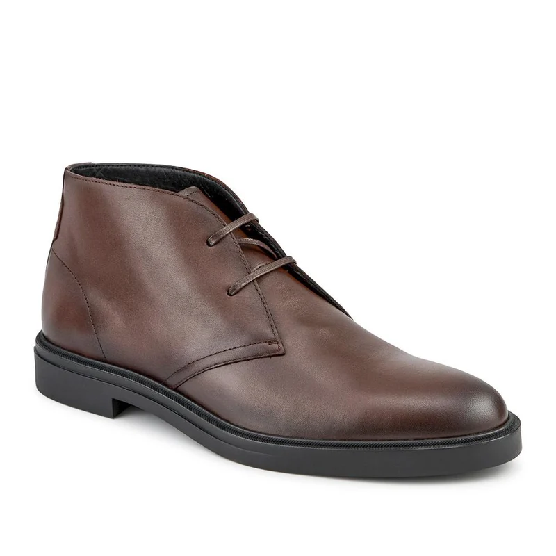 Boss Leather Desert Boots - HUGO42508 / 327 814 - Dark Brown