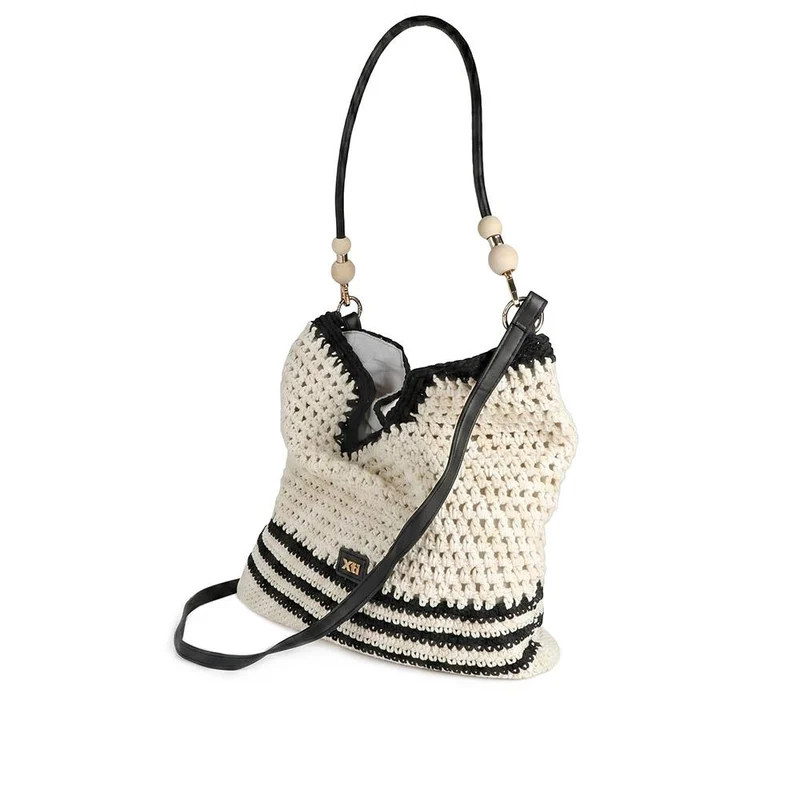 XTI Clip Close Knitted Handbag - XTI44003 / 330 467 - Black