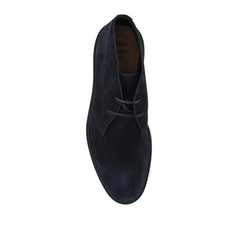 Boss Leather Chukka Boots - HUGO42507 / 327 813 - Navy