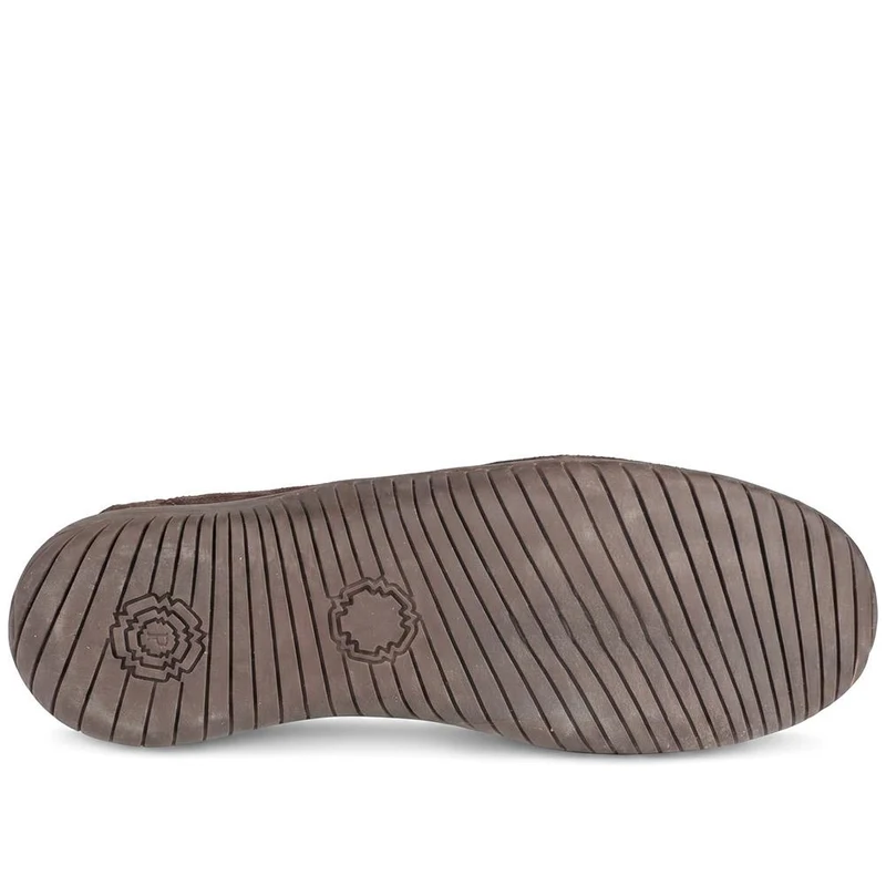 Memory Foam Leather Slip On Trainers - BRK43049 / 329 380 - Chocolate