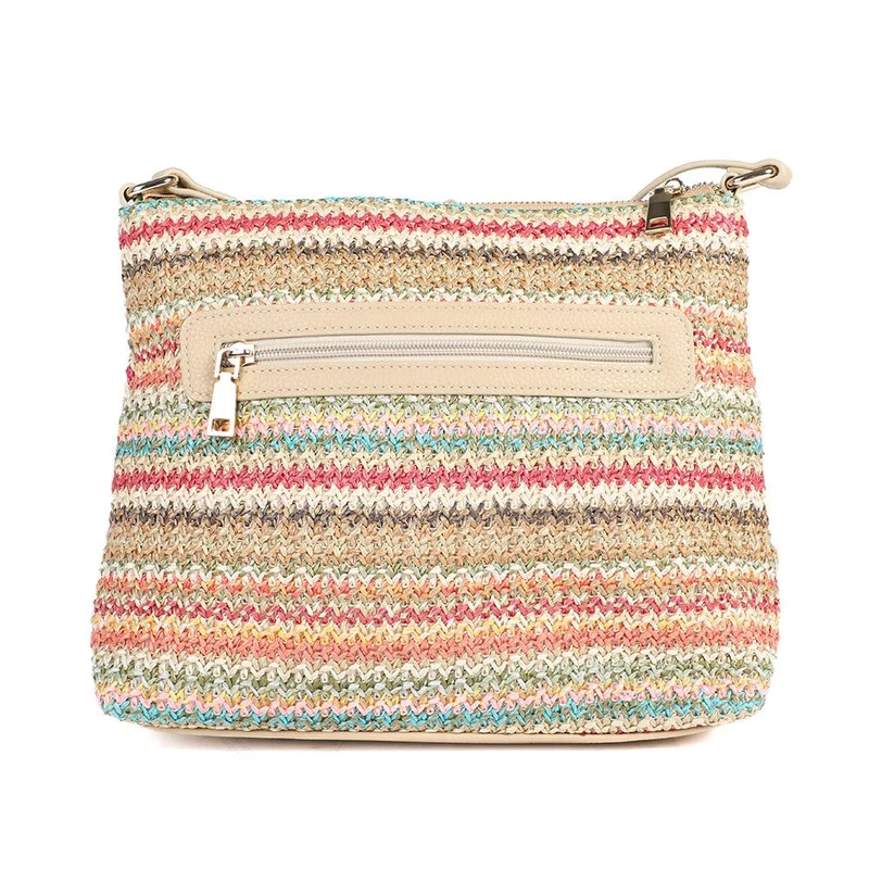 Stripey Cross-Body Bag - RIM41006 / 327 379 - Beige Multi