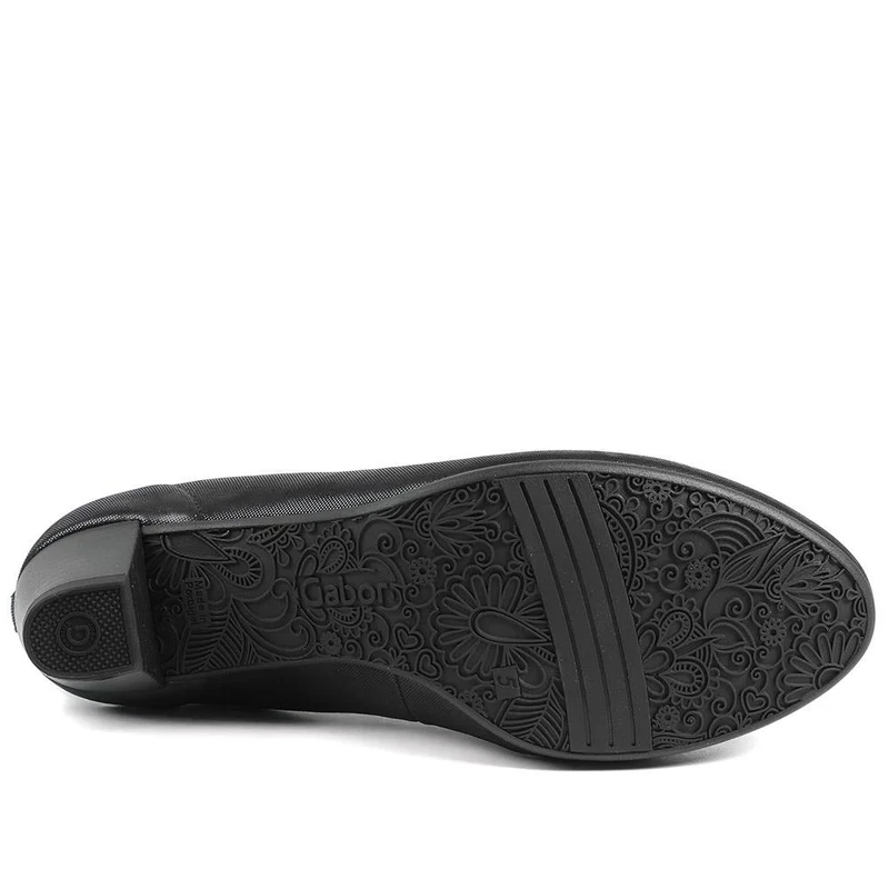 Gabor Wide Fit Smart Leather Court Shoes - GAB42551 / 329 079 - Navy