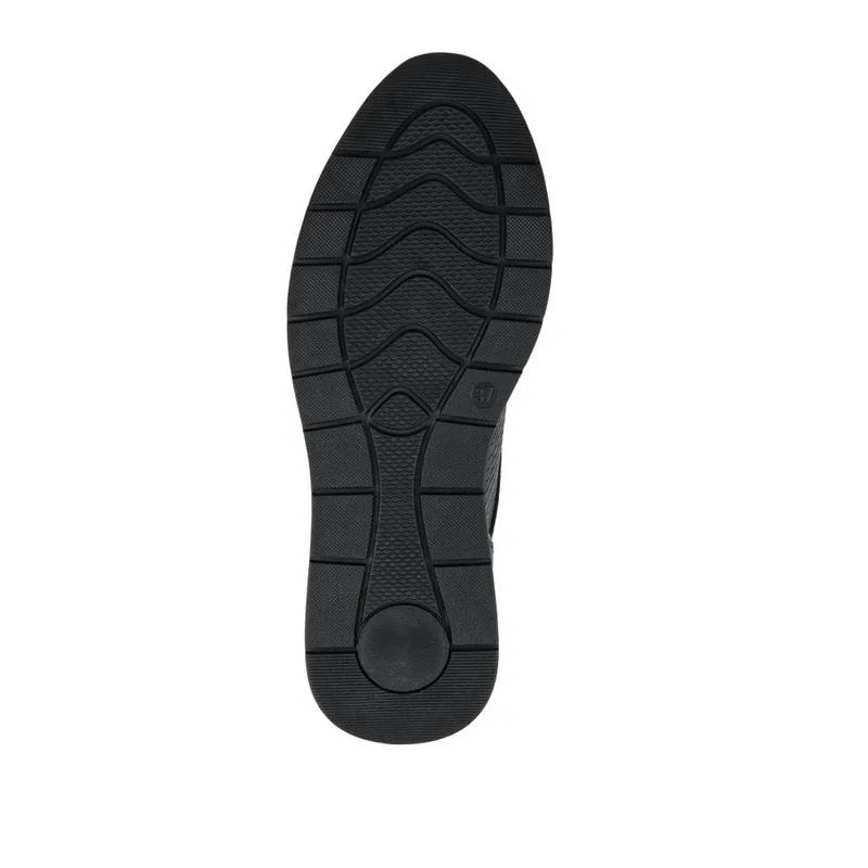 Platform Lace-Up Trainers with Side Zip - WOIL42006 / 328 221 - Black