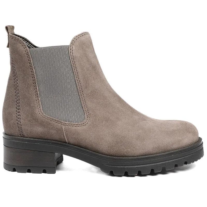 Sallis Chunky Leather Chelsea Boots - GAB40535 / 327 566 - Grey Suede