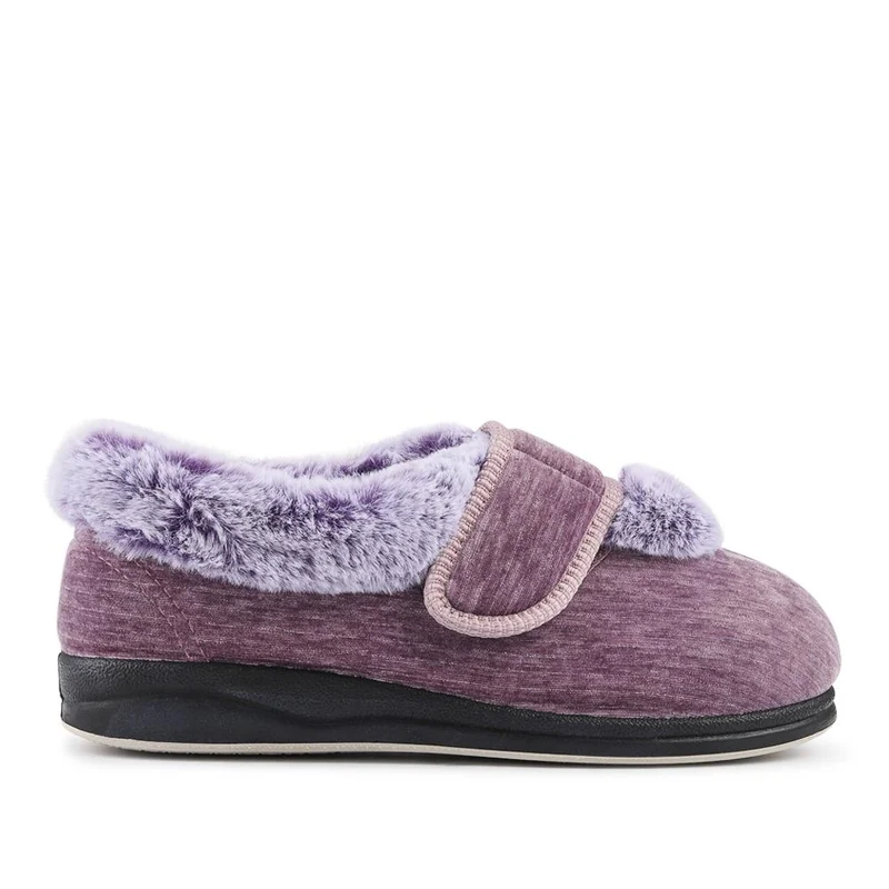 EasyFit Extra Wide Touch Fasten Slippers - SKYE / 327 937 - Lavender
