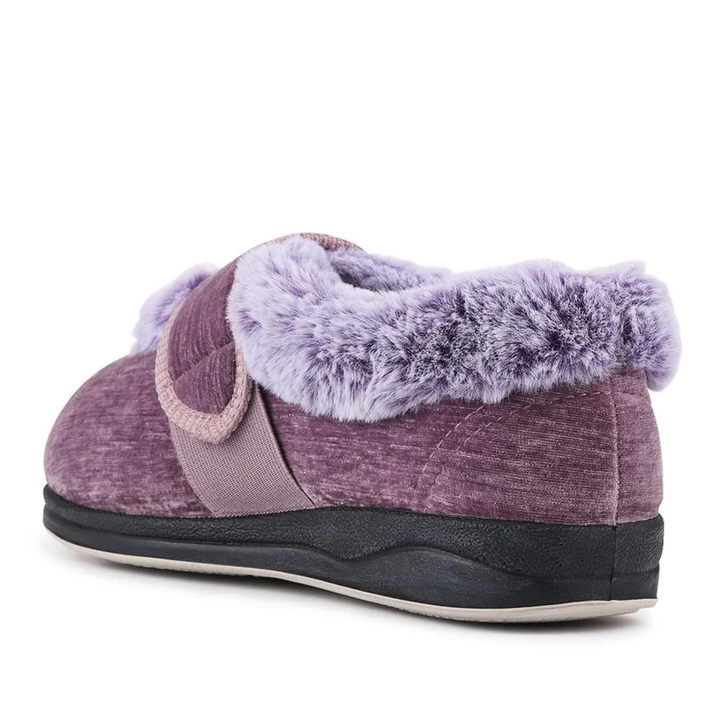 EasyFit Extra Wide Touch Fasten Slippers - SKYE / 327 937 - Lavender