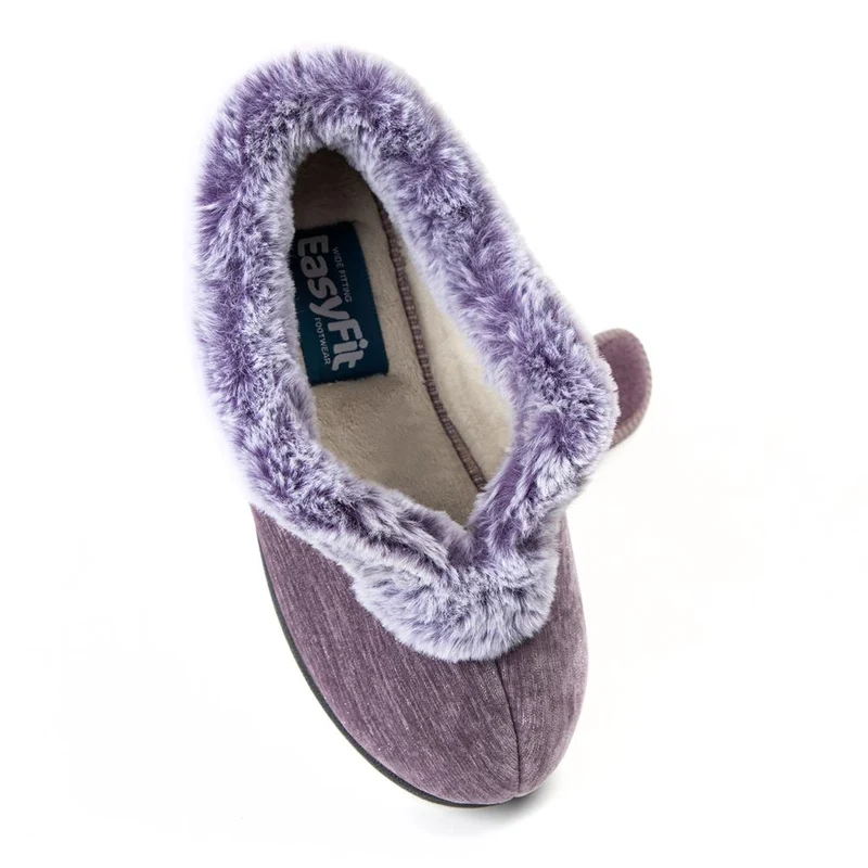 EasyFit Extra Wide Touch Fasten Slippers - SKYE / 327 937 - Lavender