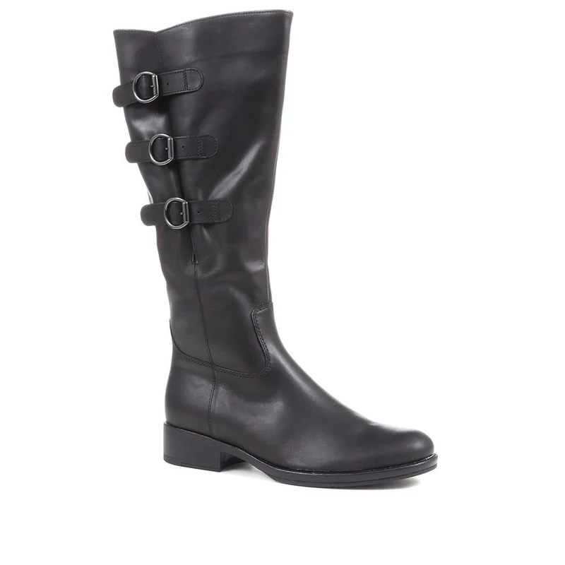 Adieu Leather Knee High Boots - GAB36505 / 322 688 - Black