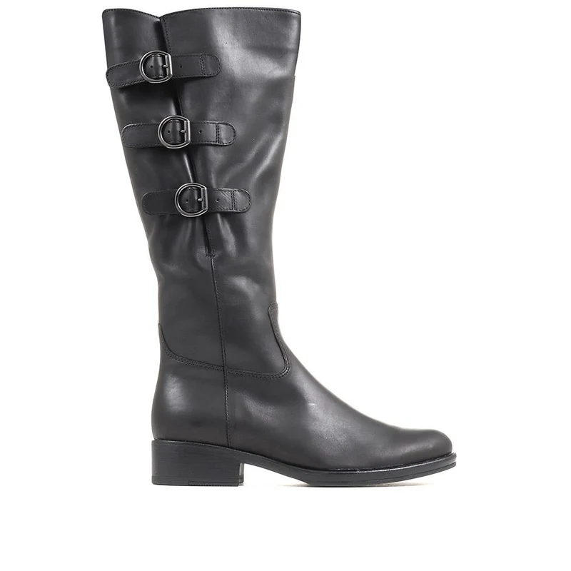 Adieu Leather Knee High Boots - GAB36505 / 322 688 - Black