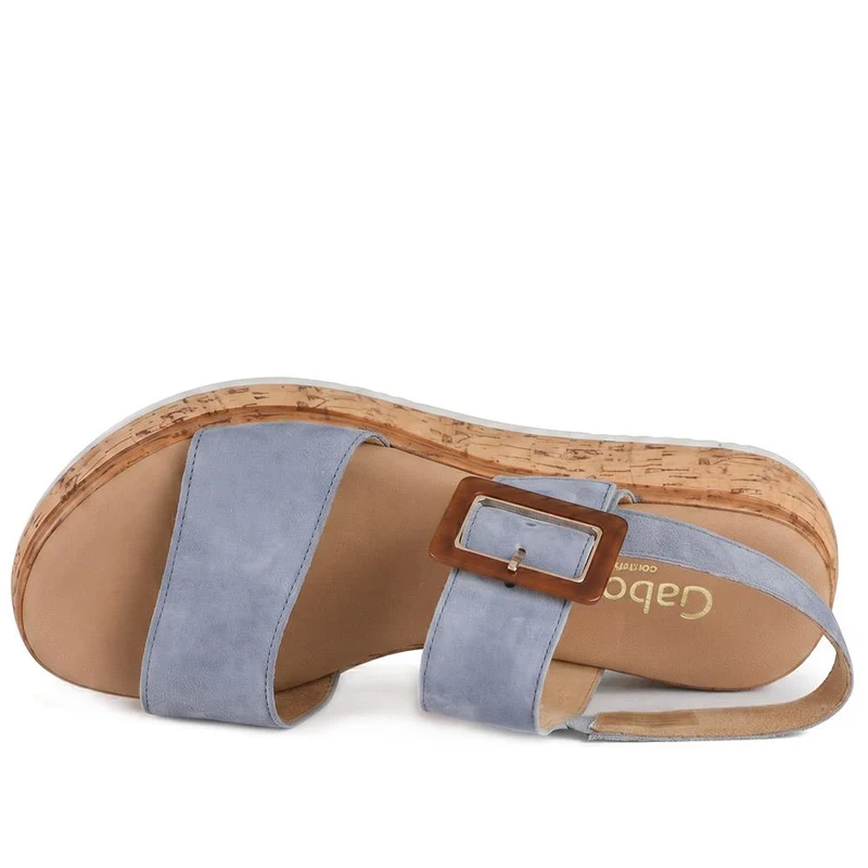 Gabor Leather Adjustable Fasten Sandals - GABC43517 / 330 456 - Blue